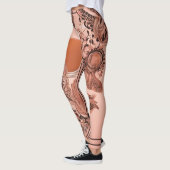 Leggings Beige vintage Parfum design AI art (Gauche)