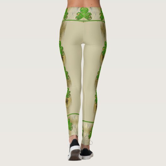 Leggings beiges shamrock (Dos)