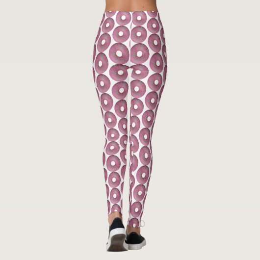 Leggings beignets roses avec arroses (Dos)