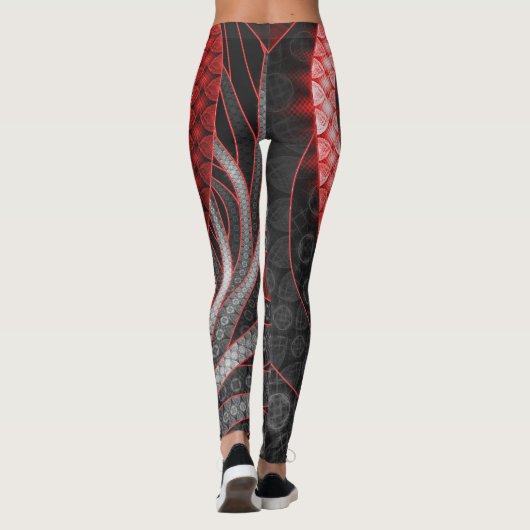 Leggings Bel argent et échelles rouges de vampire de (Dos)