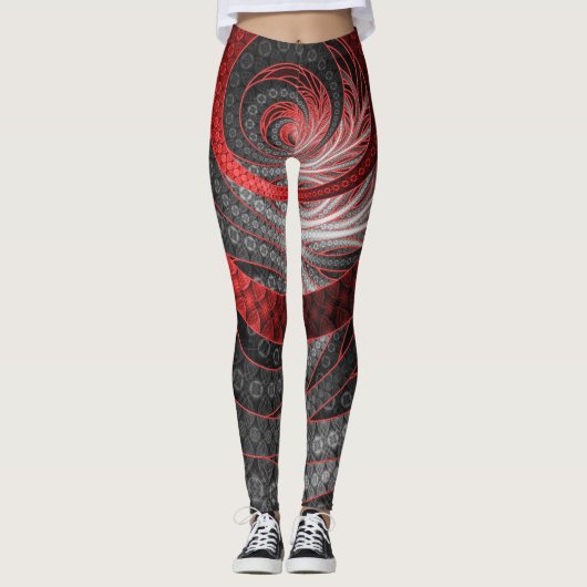 Leggings Bel argent et échelles rouges de vampire de (Devant)