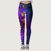 Leggings BELLA DONNA ! - Feuilles violets (Devant)