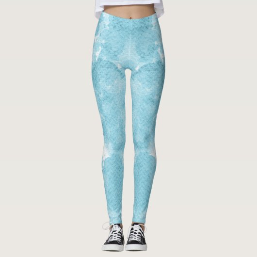 Leggings Belle Abstraction De Bleu (Devant)