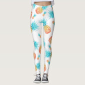 Leggings Belle aquarelle Motif d'ananas à fruits tropicaux (Devant)