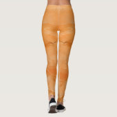 Leggings Belle couleur Imprimer Marbre orange (Dos)