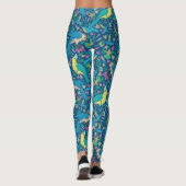 Leggings Belle couleur Tropical Oiseaux & Fleurs (Dos)