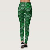 Leggings Belle échelle de sirène verte brillante (Dos)