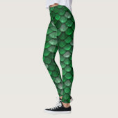 Leggings Belle échelle de sirène verte brillante (Gauche)