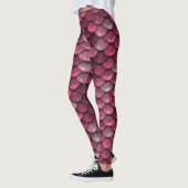Leggings Belle échelle de sirènes rouges brillantes (Gauche)