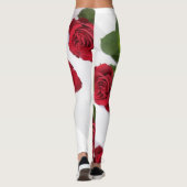Leggings Belle Fleur de Rose Rouge Profond (Dos)