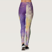 Leggings Belle Fleur d'Iris - Peinture D'Art Masquée (Dos)