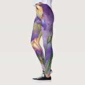 Leggings Belle Fleur d'Iris - Peinture D'Art Masquée (Gauche)