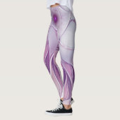 Leggings Belle Fleur rose moderne Fractal Art Abstrait (Gauche)
