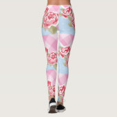 Leggings Belle florale rose (Dos)