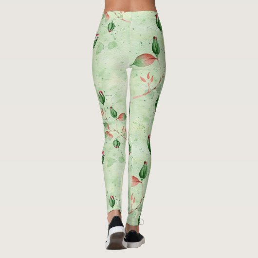 Leggings Belle Flore Verte (Dos)