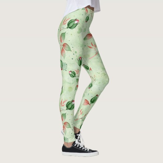 Leggings Belle Flore Verte (Droite)