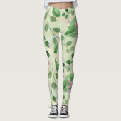 Leggings Belle Flore Verte (Devant)