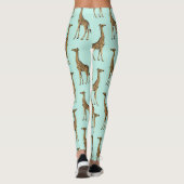 Leggings Belle Giraffes Bleu et Or (Dos)