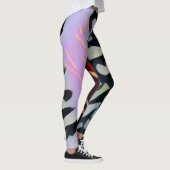 Leggings Belle Gras Art Moderne Retour & Lavande (Droite)