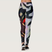 Leggings Belle Gras Art Moderne Retour & Lavande (Dos)