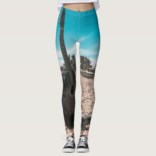 Leggings Belle guitare acoustique (Devant)