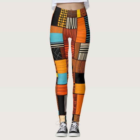 Leggings Belle impression africaine (Devant)