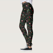 Leggings Belle impression florale de fleur sauvage (Gauche)