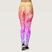 Leggings Belle musique Joyeuses couleurs vives notes musica (Dos)