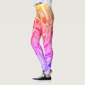 Leggings Belle musique Joyeuses couleurs vives notes musica (Gauche)