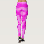 Leggings Belle Neon rose Sucre de canne rayures Noir Lumièr (Dos)