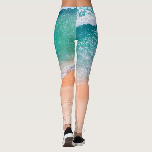 Leggings Belle plage de mer (Dos)