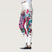 Leggings Belle Saint Valentin spécial Coeurs Leggings. (Gauche)