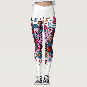 Leggings Belle Saint Valentin spécial Coeurs Leggings.