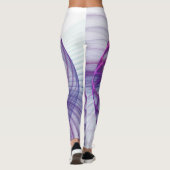 Leggings Belle Swing Moderne Art Fractal Abstrait Rose (Dos)