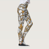 Leggings Belle texture en marbre blanc et or (Droite)