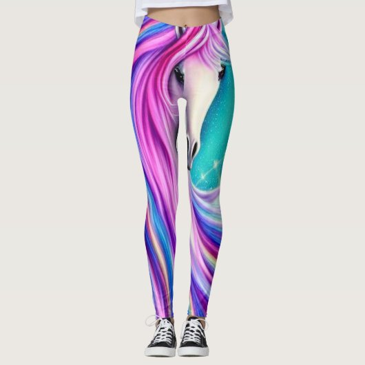 Leggings Belle Unicornes Plein Flower Graphic (Devant)