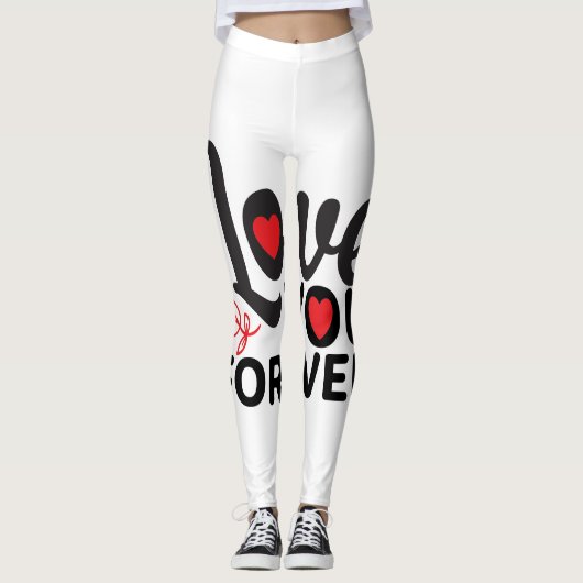 Leggings Belle valentine rouge et blanc (Devant)