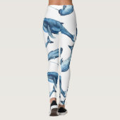 Leggings Belles baleines bleues et guêtres de Narwhals | (Dos)
