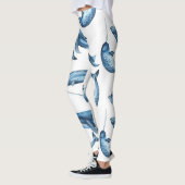 Leggings Belles baleines bleues et guêtres de Narwhals | (Gauche)