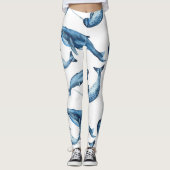 Leggings Belles baleines bleues et guêtres de Narwhals | (Devant)