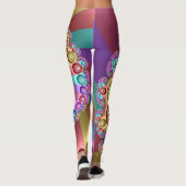 Leggings Belles couleurs Art moderne Abstrait fractal (Dos)