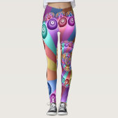 Leggings Belles couleurs Art moderne Abstrait fractal (Devant)