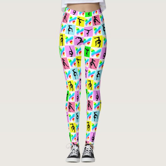 LEGGINGS BELLES FILLES GYMNASTIQUES DE BEAUX BUTTERFLY (Devant)