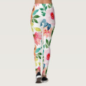 Leggings Belles fleurs à l'aquarelle (Dos)