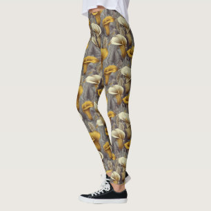 Leggings belles fleurs de calla de Yoga Charme Demoiselle d