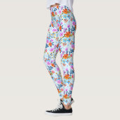 Leggings Belles Fleurs Et Motif Feuille (Gauche)