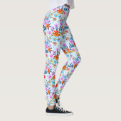 Leggings Belles Fleurs Et Motif Feuille (Droite)