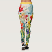 Leggings Belles fleurs et Roses sucrés (Dos)