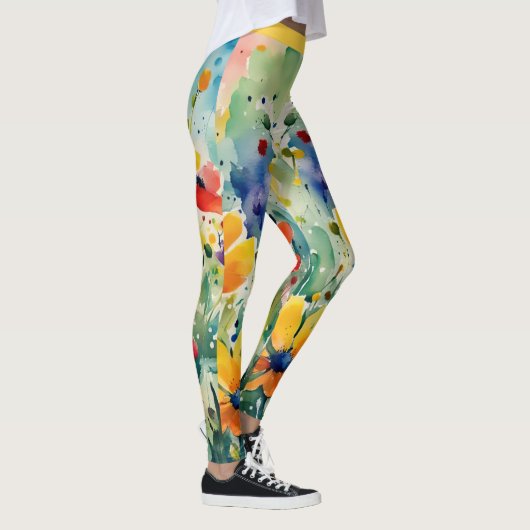 Leggings Belles fleurs et Roses sucrés (Droite)
