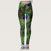 Leggings Belles plumes de paon (Devant)